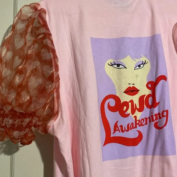 Lazy Oaf x Laura Callaghan Book Lovers Puffy Sleeve Shirt - Picture 6 of 9